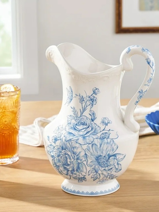 The Pioneer Woman Other - 🩷 New Pioneer Woman Blue Agatha Stoneware Ice Tea/Water Pitcher